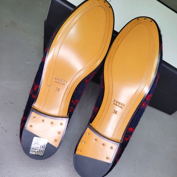 [BNIB] Gucci New Jordaan Wool GG Logo Horsebit Loafer Women 36 - Picture 8 of 14